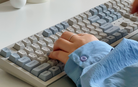 레트로 블루 감성 홈셋업! 키크론 K10 PRO ZMK