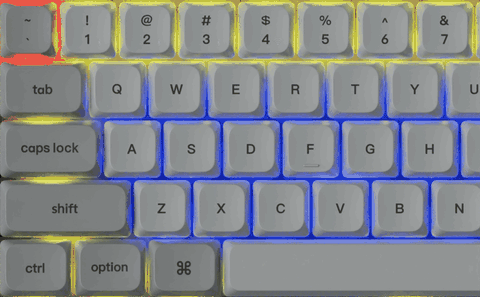 Keychron J9 Per-key RGB — 키마다 다른 색이 켜지는 백라이트