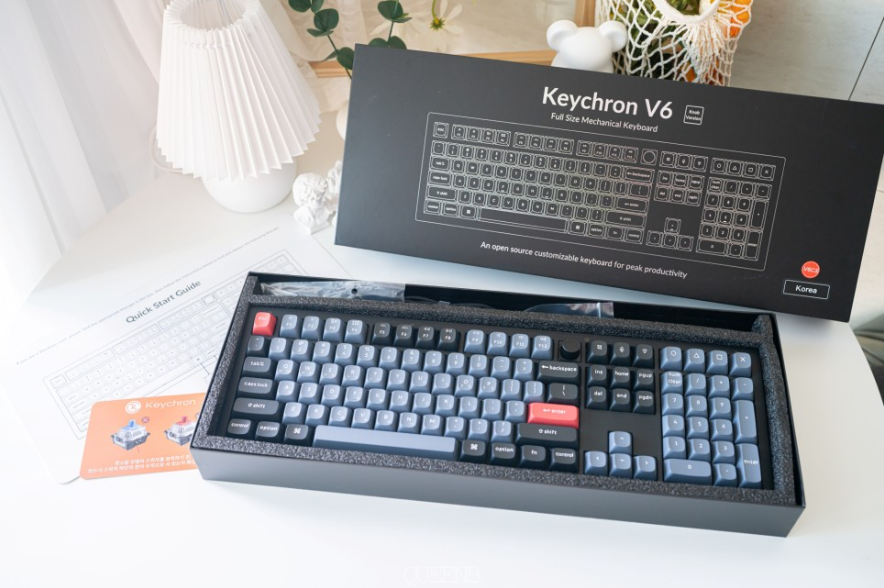 애플 기계식키보드 키크론 V6 Knob 프로스트 블랙