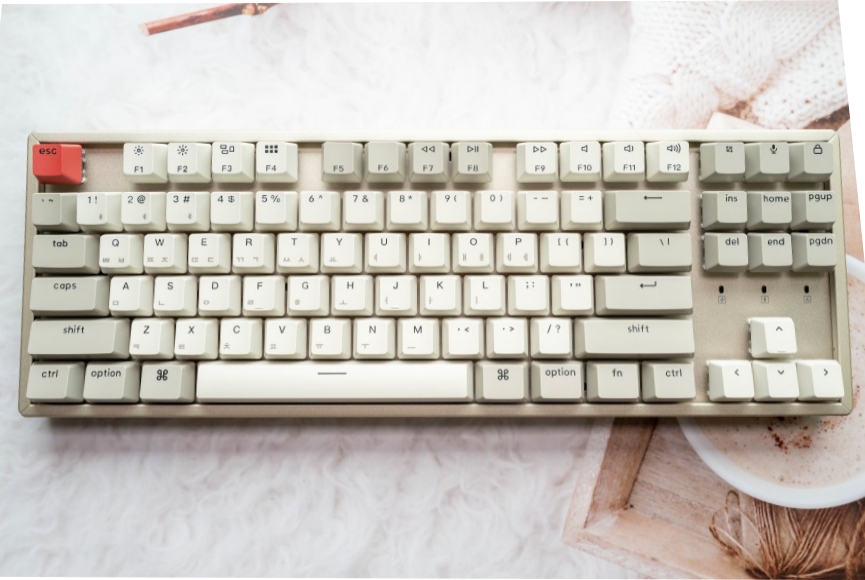 레트로 디자인에 조용한 기계식키보드 키크론 K8 RETRO 저소음적축