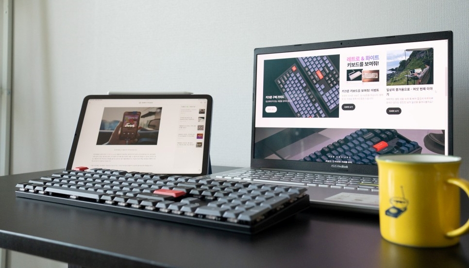 무선 기계식 키보드 : 키크론 K5 Pro 휴대용 적축 블루투스 리뷰