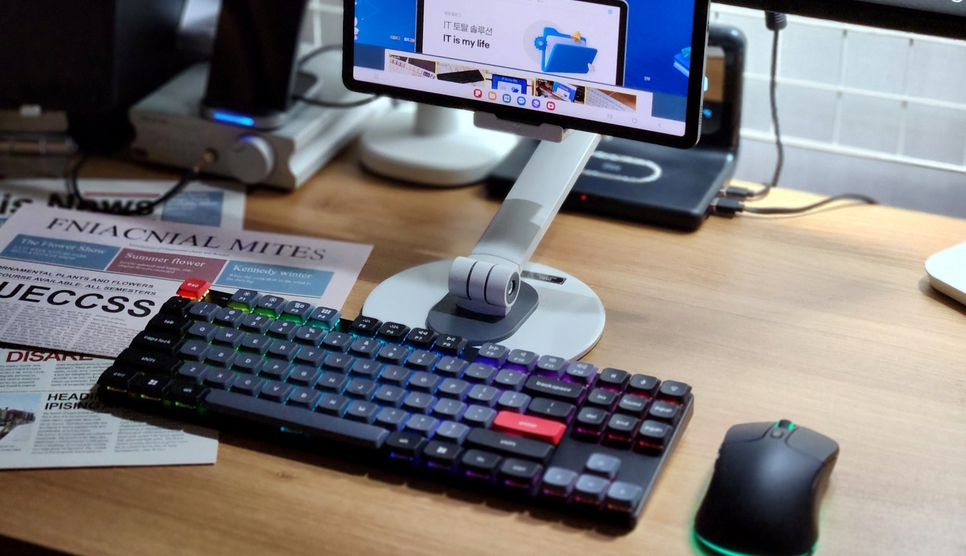 가벼운 키크론 K1 Pro 프로 휴대용 무선 기계식 키보드 리뷰