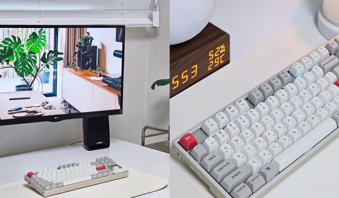 텐키리스로 데스크 공간활용은 높게! 87key K8 PRO Retro
