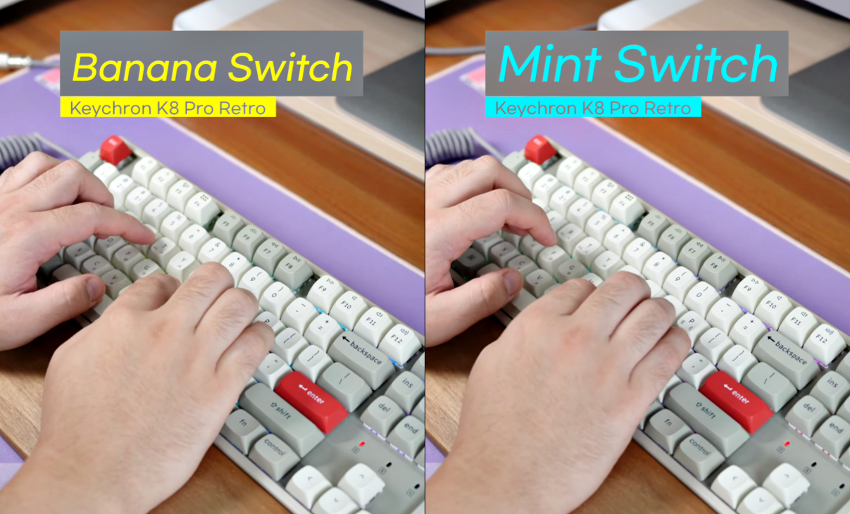 묵직한 키감을 가진 블루투스 무선 텐키리스 기계식 키보드~ 키크론 K8 프로 (keychron K8 pro)