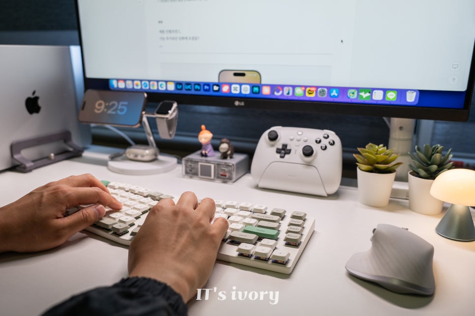 저소음 기계식 키보드 - 인체공학 디자인의 키크론 K15 PRO MAX